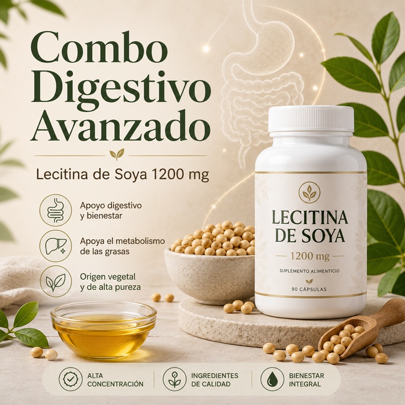 Lecitina de soya 1200mg hígado graso